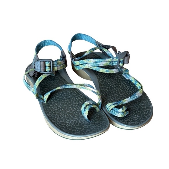 Chaco Shoes - Chaco Z Cloud X2 Aqua Green Blue Toe Thong Sandals Size 9 Womens
